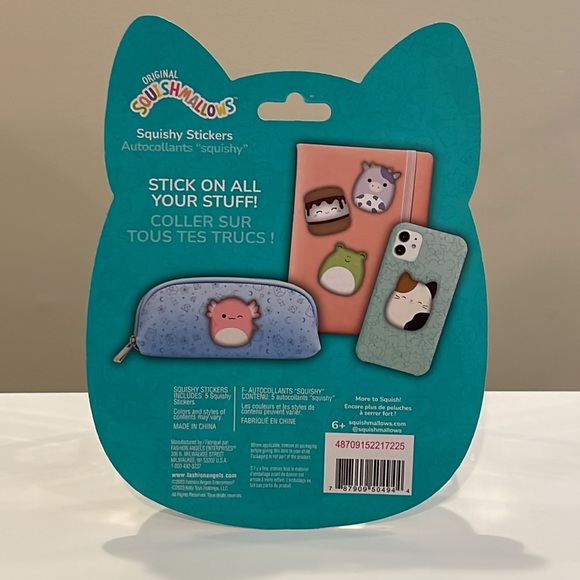 New Squishy Squishmallow Stickers- Bubba the Cow, Wendy the Frog, Archie the Axo - Picture 3 of 9